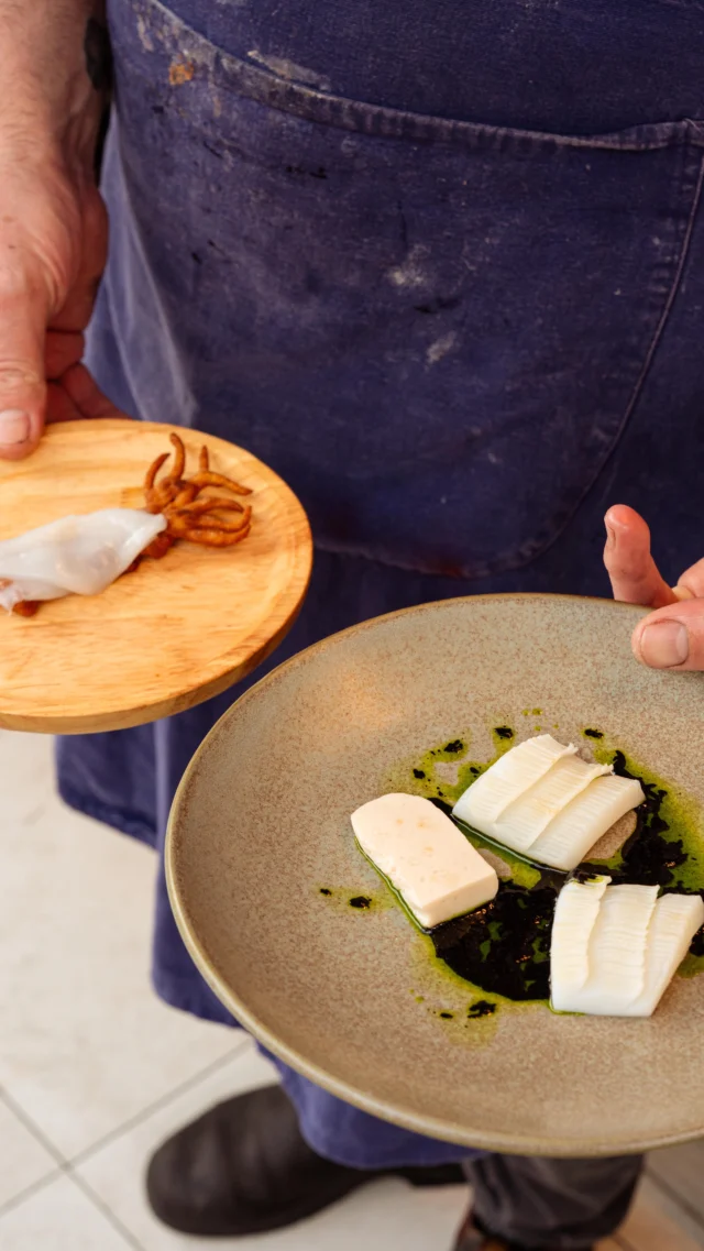 Another masterclass by @leocarreiraa : ‘Cuttlefish with its bread Usuzukuri, goma dofu.’

There are only a few tables left for the final nights of Leo’s residency, yours via the link in our bio.