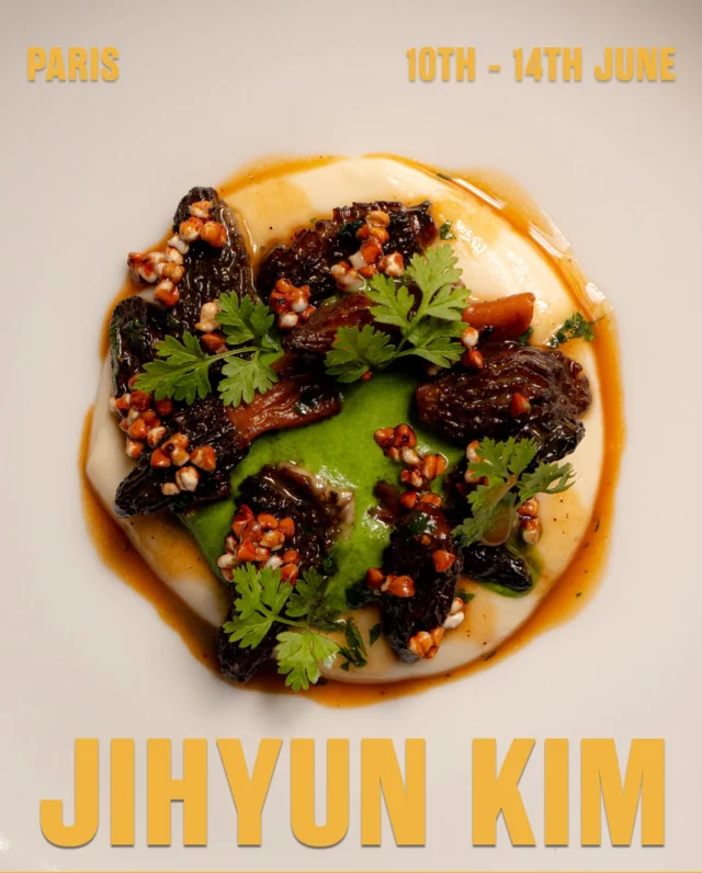 Fresh from six years at three-Michelin-star L’Arpège under the tutelage of Alain Passard, Korean rising star Jihyun Kim is gearing up for a Parisian opening of her own: Ébène.
Born in Korea, classically trained in France, Jihyun Kim’s food combines the clarity of French technique with the quiet intensity of Korean flavour. Her impeccable CV includes stages at Têtedoie* (Lyon) and Septime* (Paris) but it was her time as sous chef at L’Arpège that opened her eyes to the art and artistry of vegetable-led cooking; building depth from simplicity, using smoke like seasoning and plating with purpose. Now Jihyun is ready to strike out on her own.
Opening in Paris later this year, Ébène – a collaboration with pastry chef and partner Simon Plantrou – promises to light up the city of gastronomic excellence. Don’t miss your chance to try this thrilling new, vegetable-forward project right here on Charlotte Street. Fresh from six years at three-Michelin-star L’Arpège under the tutelage of Alain Passard, Korean rising star Jihyun Kim is gearing up for a Parisian opening of her own: Ébène.
Born in Korea, classically trained in France, Jihyun Kim’s food combines the clarity of French technique with the quiet intensity of Korean flavour. Her impeccable CV includes stages at Têtedoie* (Lyon) and Septime* (Paris) but it was her time as sous chef at L’Arpège that opened her eyes to the art and artistry of vegetable-led cooking; building depth from simplicity, using smoke like seasoning and plating with purpose. Now Jihyun is ready to strike out on her own.
Opening in Paris later this year, Ébène – a collaboration with pastry chef and partner Simon Plantrou – promises to light up the city of gastronomic excellence. Don’t miss your chance to try this thrilling new, vegetable-forward project right here on Charlotte Street.