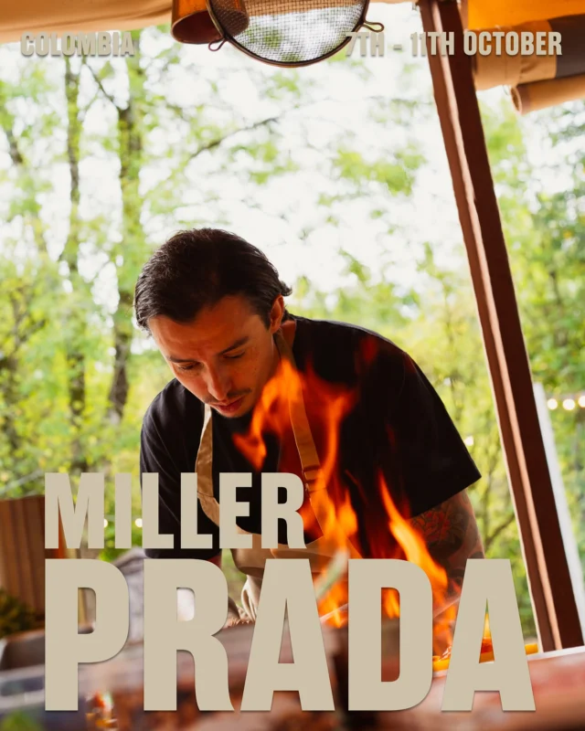 What happens when you mix Michelin-starred open-fire cooking with Japanese precision and a touch of obsession? You get Miller Prada.

A chef with serious pedigree, from the storied kitchens of The Ledbury***, Pollen Street Social*, and six formative years under Endo Kazutoshi at Endo at the Rotunda*, Miller’s journey reads like a roll call of modern greats.

At Humo, the restaurant he’s led since its opening, his cooking reached stratospheric new heights. A love letter to fire itself — coaxing nuance, smoke and depth from the glowing coals. Yet now, with new projects on the horizon, his week in the guest chef kitchen feels like a fork in the road and we can’t wait to see where he heads next..

Join us for the new journey. Expect sparks. Expect flavour. Expect Miller at full tilt — with a few surprises along the way.