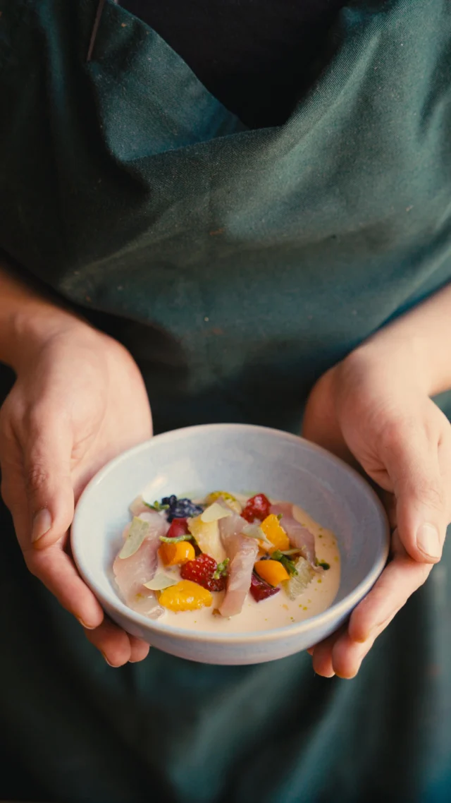 This week we’re joined by Diego Gutiérrez in the Guest Chef kitchen, a chef at the forefront of Peru’s new wave, with a résumé that stretches from Azurmendi and El Celler de Can Roca to Noma and Boragó, where he led the R&D kitchen.

Diego’s cooking is guided by deep technique and a restless curiosity, and nowhere is that clearer than in the dishes he’s brought to Charlotte Street. His ‘fruit ceviche’ flips the script entirely. Fish takes a back seat as preserved fruits, tumbo and sea herbs drive the melody. And his ‘Peruvian chocolate’ does the same for dessert: think molten cake turned inside out, the sauce on the outside, the cake within, enriched with macambo — that nutty, Amazonian cousin of cacao.

It’s playful, meticulous, and packed with the Andean and Amazonian ferments that define Diego’s craft. He’s here for four more nights, don’t miss out.