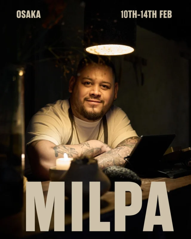 Meet Jos&eacute; Juan Monroy Rangel (known to everyone as Willy), the history-making chef behind Milpa, Osaka, the first Mexican restaurant in Japan to be awarded a Michelin star.

At Milpa &ndash; Nahuatl for the ancient agricultural system that enriches the earth &ndash; Willy tells two stories at once; one of his Mexican heritage, and one of his life in Japan, which began with the Noma team in 2023 at their legendary Kyoto pop-up. It was there that a new way of thinking opened up, and never quite closed again.

At its heart, Milipa is a Mexican restaurant that uses Japanese ingredients with Mexican techniques. With just four tables, the menu is centred around wood-fired cooking, with corn and other Mesoamerican staples sourced from Mexico. Among the many highlights are Willy&rsquo;s &lsquo;Avocado Tostada, Dry-cured Ham, Sea Urchin Croquette&rsquo;, his &lsquo;Japanese Amberjack Carpaccio, Fish Sauce, Cornmeal Tlayuda, Chilli Pepper Paste&rsquo; and his showstopping &lsquo;Arroz with Ise Shrimp&rsquo;, but the truth is, every single dish is pinch-yourself good. Swipe for a look at what Willy has conjured up for his week with us.

Milpa promises to be one of the highlights of our 2026 calendar. Completely unmissable.