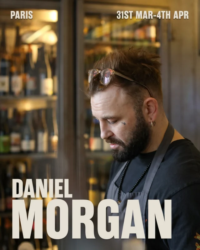 (Re)-introducing the enfant terrible of Parisian bistronomie.

Originally from Sheffield, Daniel&rsquo;s been keeping the 𝘦𝘯𝘵𝘦𝘯𝘵𝘦 more than 𝘤𝘰𝘳𝘥𝘪𝘢𝘭𝘦 for as long as we can remember, winning hearts and minds at standout Paris kitchens like Salt and Robert &ndash; along with an armful of accolades from the likes of the ever-excellent LeFooding&reg; &ndash; thanks to his signature veg-forward style and a glossary of umami-rich flavour combinations that have other chefs reaching for their Eddy Murphy gifs.

More recently, with no fixed address to tie him down, he&rsquo;s become a freewheeling orchestrator of no-strings-attached, off-the-cuff, culinary jam sessions, popping up in low lit holes-in-the-wall the length and breadth of France, and producing some of the most exciting food you&rsquo;ll find in the country today.

Daniel&rsquo;s no self-styled bad boy though. He&rsquo;s a thoughtful chef of exceptional pedigree (Narisawa, Noma, Sketch, The Square, Maze&hellip;) who&rsquo;s doing it his own way, for the love of cooking, and the enjoyment of creating little works of art on a plate like &lsquo;Olive Oil Poached Squid, Chamomile, Honey, Lemon&rsquo;; &lsquo;Crab, Crab Coral Vinaigrette, Chilli Oil, Green Asparagus, Fermented Butter, Lemon Thyme&rsquo;; and &lsquo;Dry Aged Guinea Fowl, Wild Garlic, New Season Onion, Morels&rsquo;.

Hyper-seasonal and joyfully experimental, Daniel&rsquo;s menus are the benchmark for any would-be iconoclasts. This one promises to pack a serious punch.