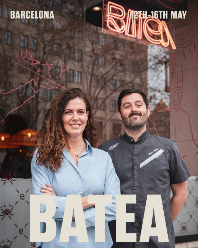 From chef Manu N&uacute;&ntilde;ez and mixologist Marta Morales comes Batea, Barcelona&rsquo;s triumphant temple to seafood.

Batea is sister restaurant to Besta, who you might remember wowed us last year with their really rather magnificent mar i muntanya cooking. At Batea, Manu chooses to focus his attention on the oceans alone, combining traditional Catalan and Galician influences to produce some of the most original seafood cookery in the city.

Inspired by Spain&rsquo;s proudly diverse Atlantic and Mediterranean culinary traditions, with a few Scandinavian influences picked up from Manu&rsquo;s time at Ekstedt* and Gastrologik**, Batea turns the idea of the traditional marisqueria on its head, bringing an altogether more layered approach in standout dishes like &lsquo;Greater Amberjack Crudo, Corn, Spicy Romesco, Hazelnut, Escarole&rsquo;; &lsquo;Asparagus, Artichokes, Scallop, Basil &ldquo;Salsa Verde&rdquo;, Lemon Thyme&rsquo; and &lsquo;Charcoal Grilled Octopus, Seaweed Chimichurri, Chorizo, &ldquo;Suquet&rdquo;&rsquo;; all paired with Marta&rsquo;s elegant and considered cocktails.

A firm favourite among Barcelona&rsquo;s chef community, who flock to Batea for a more avante-garde marisco fix, this is the kind of place where &ldquo;whatever&rsquo;s coming out of the kitchen smells like heaven&rdquo;. 

Get set for five days of seasonal drinks and sensational seafood.