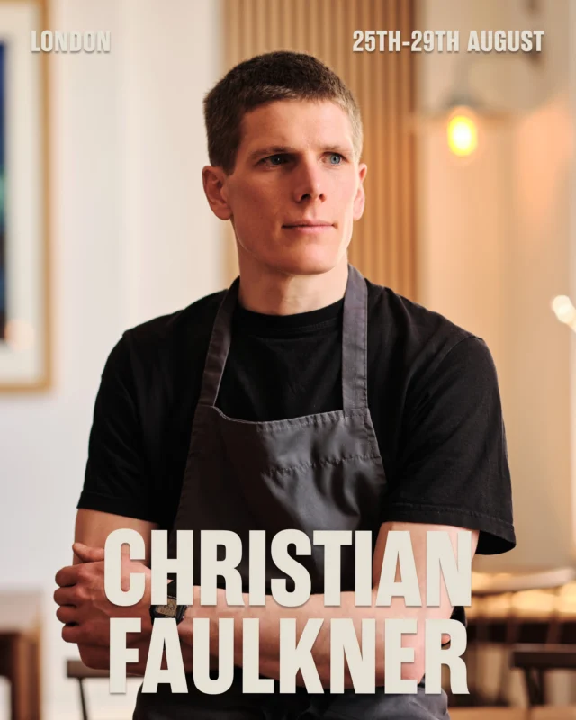 Christian Faulkner is a culinary force to be reckoned with. Having helmed the kitchen at boundary-pushing two Michelin-starred Ikoyi for nearly six years, he&rsquo;s now charting his own course taking his wildly innovative cooking on the road, testing ideas before his next permanent adventure begins.

Raised on the shores of Jersey, Christian worked in his father&rsquo;s seafood business from an early age, developing an instinctive feel for the flavours of the coast and a deep-rooted passion for produce. On his menus, that foundation collides with the cutting-edge ideas that made his cooking at Ikoyi so compelling.

Think flavour-forward creations like &lsquo;Tuna Belly & Jersey Royal Crepe&rsquo;; &lsquo;Octopus, Sweetcorn Chowder & Bean Crock&rsquo; and &lsquo;Brill & Toasted Brioche, Champagne Sauce&rsquo; from a chef at the top of his game and cooking with complete freedom. We&rsquo;d make the most of it while you can. Hit the link in our bio to join us.